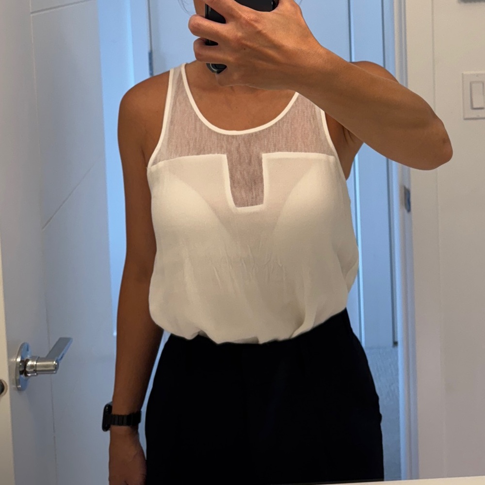 Elegant White Sleeveless Top